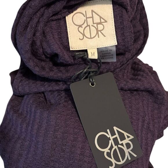 NEW Chaser Waffle Knit Turtleneck Amethyst Purple Size Medium Elena Gilbert Vibe - Picture 6 of 7